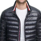 Jaqueta acolchoada dobrável masculina Tommy Hilfiger, preta, tamanho grande