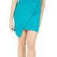 Vestido assimétrico com decote em V feminino GUESS, azul, tamanho 8