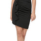 Vestido justo com babados GUESS feminino, preto, tamanho 10