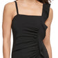 Vestido justo com babados GUESS feminino, preto, tamanho 10