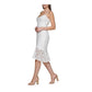 Vestido de renda com bainha franzida GUESS feminino, branco, tamanho 12