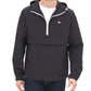 Jaqueta com capuz e zíper Tommy Hilfiger masculina, preta, tamanho X-G