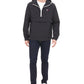 Jaqueta com capuz e zíper Tommy Hilfiger masculina, preta, tamanho X-G