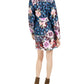 Vestido envelope feminino Nanette Lepore com estampa floral de seda, preto, tamanho 12
