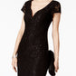 Vestido de festa feminino com lantejoulas e renda, preto, tamanho 16