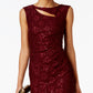 Vestido tubinho com recorte de renda e lantejoulas feminino conectado, vermelho, tamanho 8