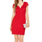 Vestido tubinho com lantejoulas e renda, tamanho 4, vermelho, da Connected Women