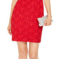 Vestido tubinho com lantejoulas e renda, tamanho 6, vermelho, da Connected Women