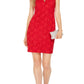 Vestido tubinho com lantejoulas e renda, tamanho 8, vermelho, da Connected Women