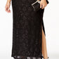 Vestido de renda com lantejoulas Connected para mulheres, preto, tamanho 16W