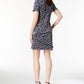 Vestido estampado feminino Connected azul tamanho 4 Petite
