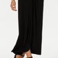 Vestido envelope feminino com bordado de malha sintética conectado, preto, tamanho 10