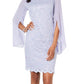 Vestido de renda com lantejoulas e mangas esvoaçantes feminino conectado, roxo, tamanho 10