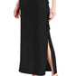 Vestido feminino Connected com babados em cascata, preto, tamanho 10
