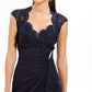 Vestido de renda feminino Connected Apparel, azul, tamanho 8