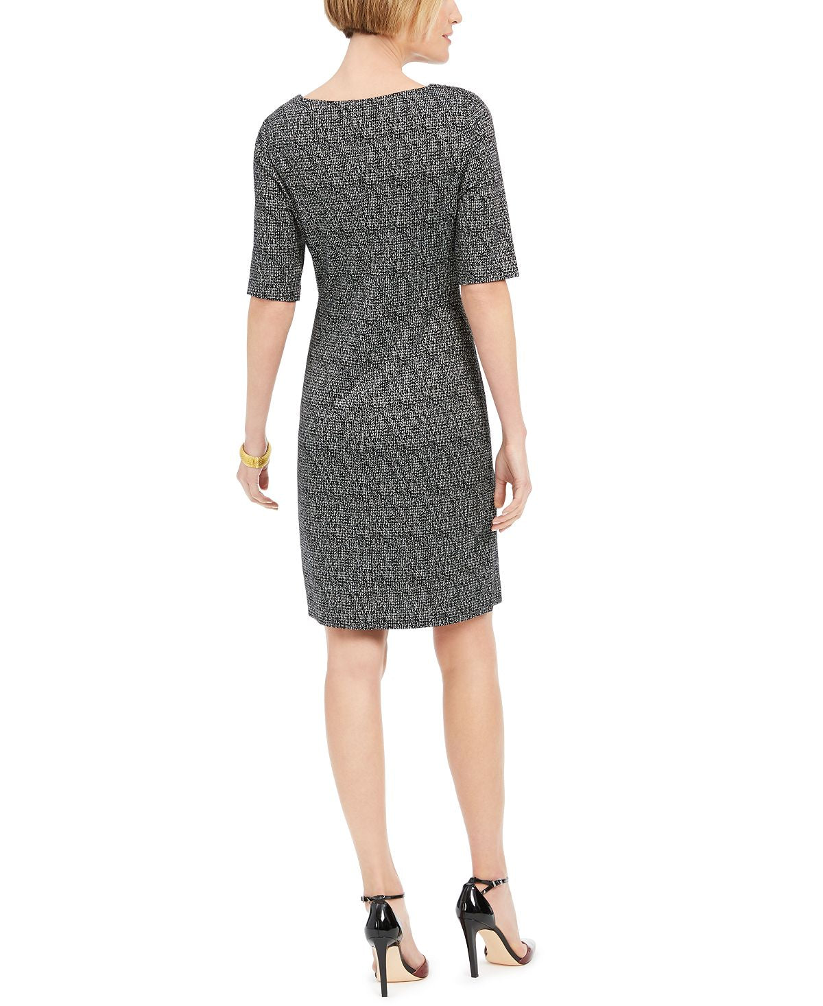 Vestido tubinho Starburst feminino conectado, preto, tamanho 14, pequeno