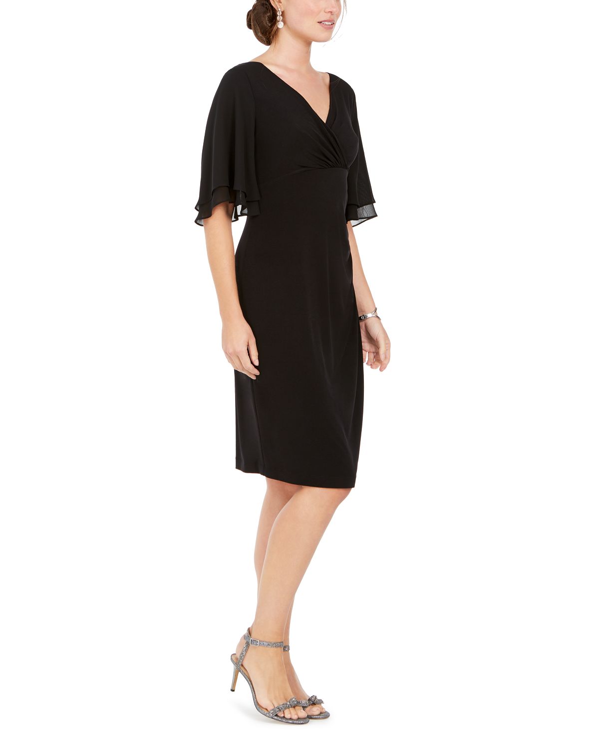 Vestido formal feminino Connected preto tamanho 4 petite