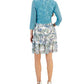 Vestido feminino com estampa floral e jaqueta de chiffon, tamanho 8, branco, da Connected