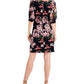 Vestido feminino com estampa floral e manga bufante, rosa, tamanho 6