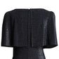 Macacão feminino com capa metálica conectado, preto, tamanho 16