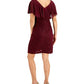Vestido feminino com sobreposição de chiffon e bainha para cílios, roxo, tamanho 6