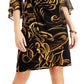 Vestido tubinho com mangas e babados feminino Connected amarelo tamanho 4 Petite