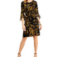 Vestido tubinho com mangas e babados feminino Connected amarelo tamanho 10 Petite