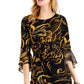 Vestido tubinho com mangas e babados feminino Connected amarelo tamanho 10 Petite