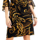 Vestido tubinho com mangas e babados feminino Connected amarelo tamanho 10 Petite