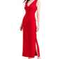 Vestido feminino Connected com babados em cascata, vermelho, tamanho 6