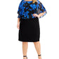 Vestido tubinho popover feminino conectado, azul, tamanho 22W