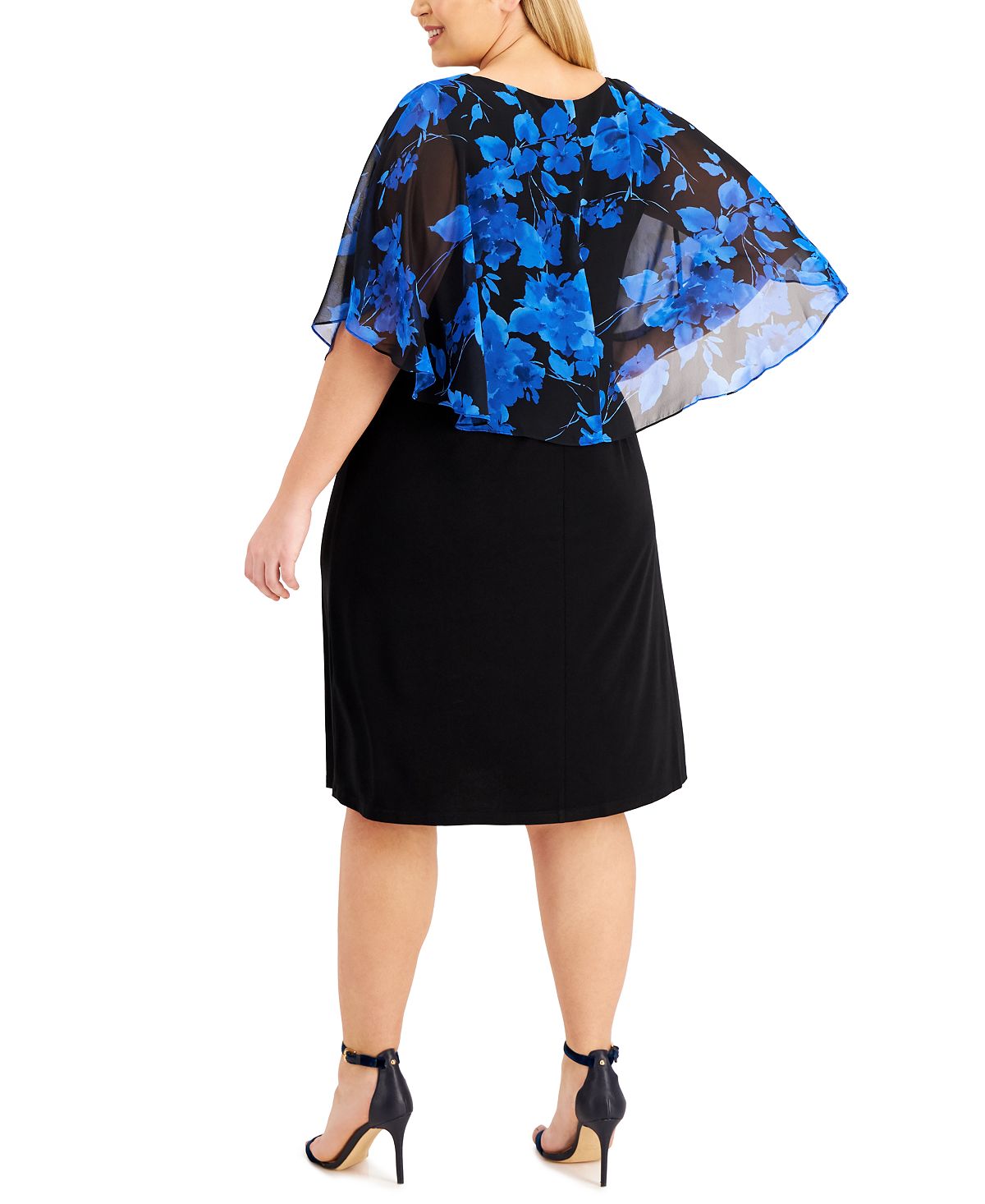 Vestido tubinho popover feminino conectado, azul, tamanho 22W