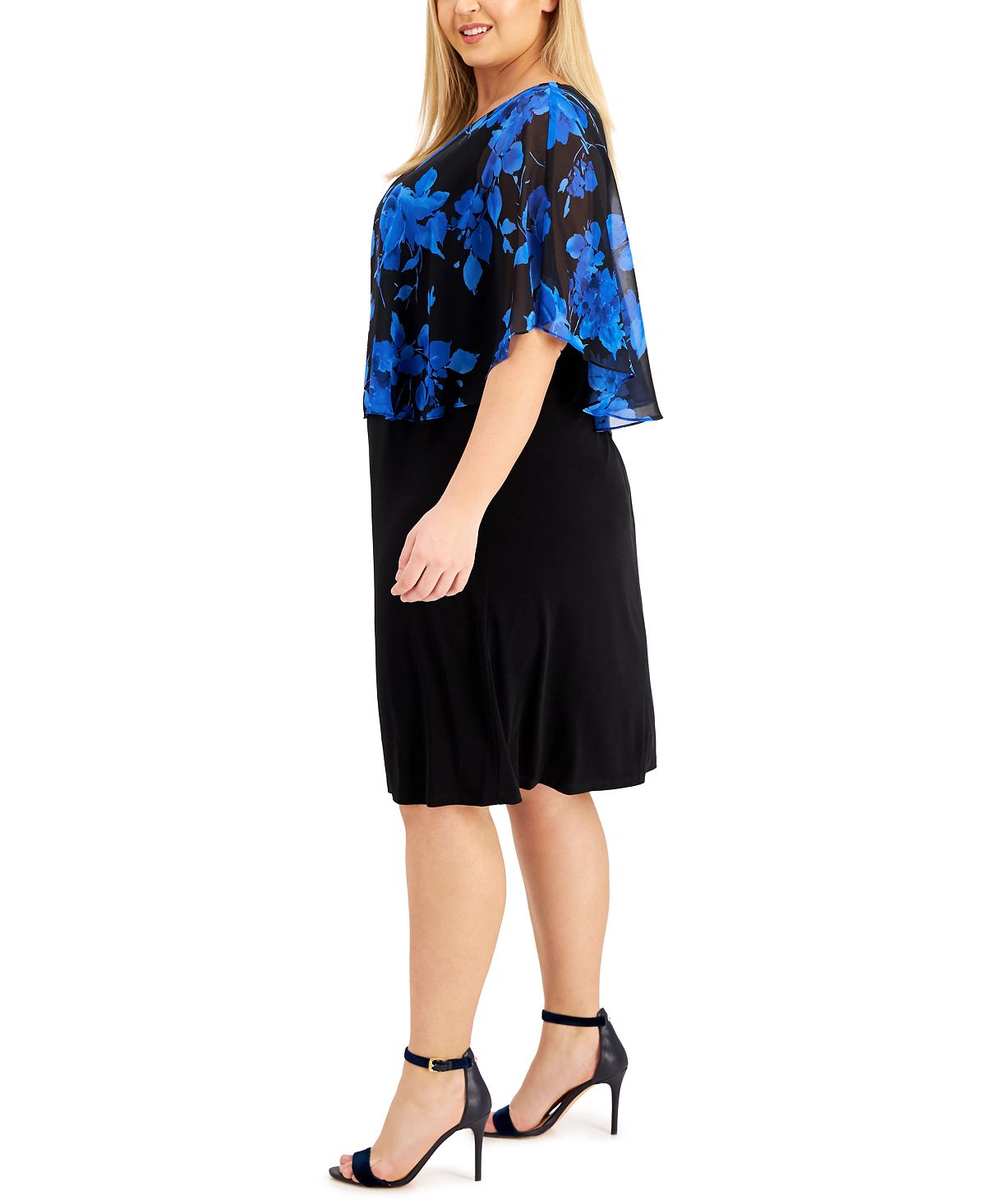 Vestido tubinho popover feminino conectado, azul, tamanho 22W