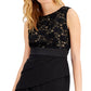 Vestido tubinho combinado de renda feminino conectado, preto, tamanho 4, pequeno