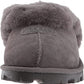 Pantufa feminina UGG com forro de pele de carneiro, cinza, tamanho 7