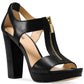 Sandália plataforma feminina Michael Kors Berkley, preta, tamanho 7
