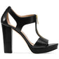 Sandália plataforma feminina Michael Kors Berkley, preta, tamanho 7