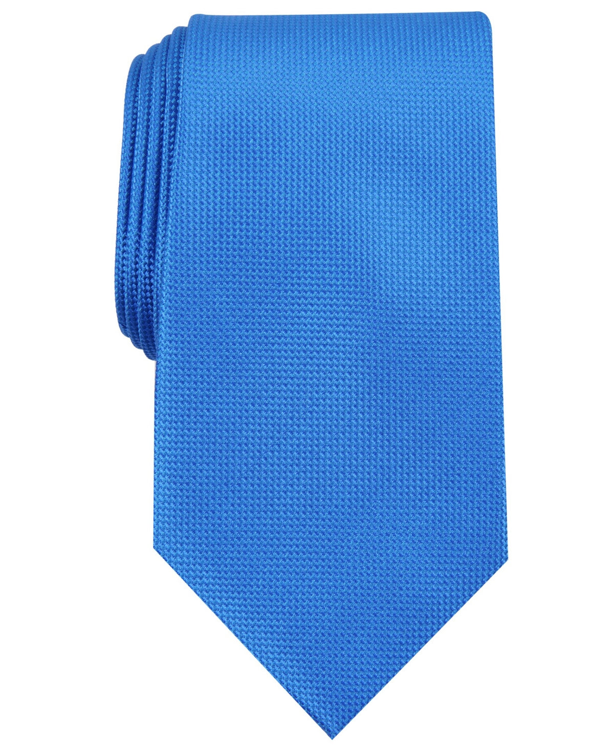 Gravata Oxford Sólida Masculina Perry Ellis Azul Tamanho Regular