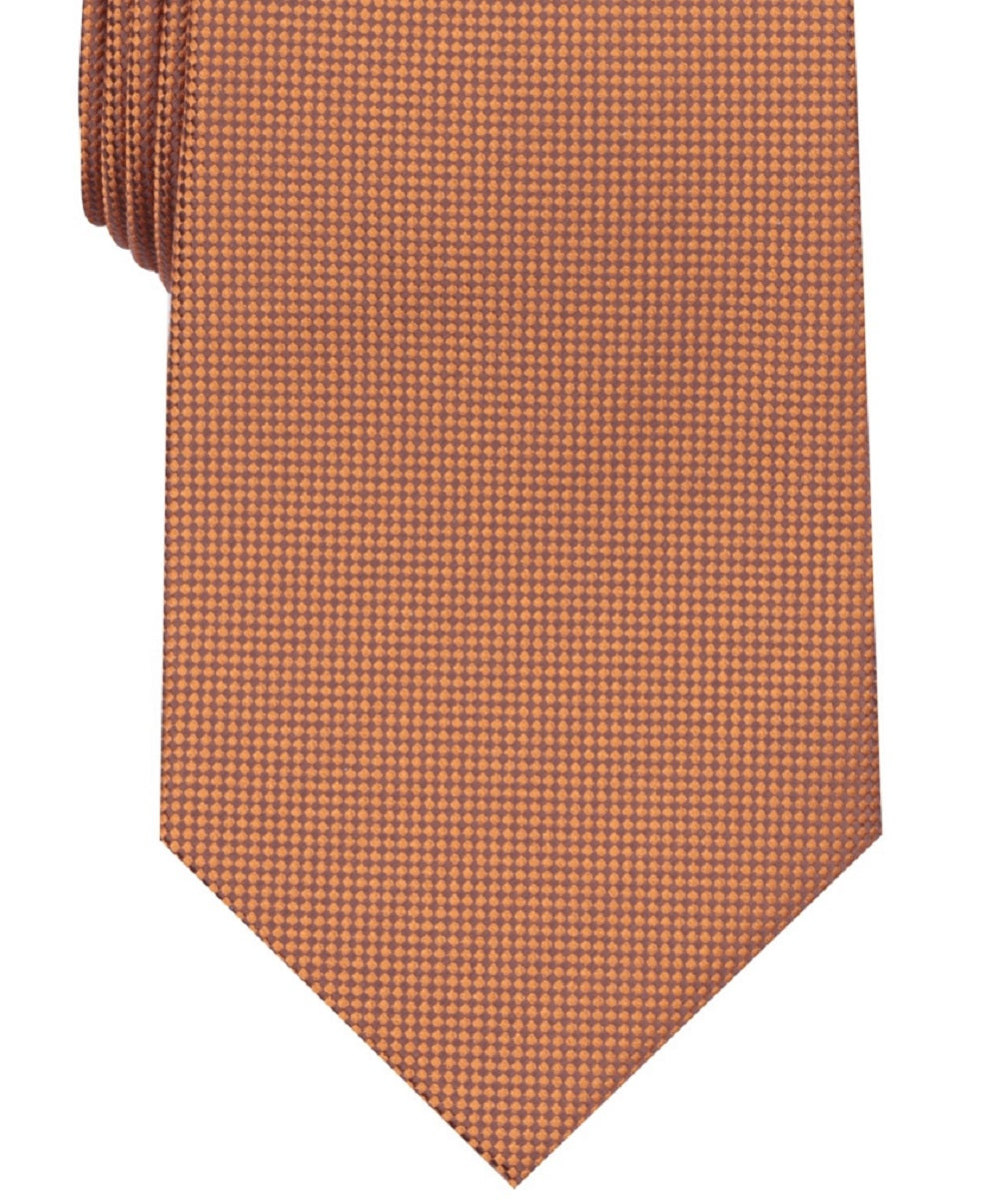Gravata Oxford Masculina Perry Ellis Lisa Marrom Tamanho Regular
