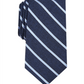 Gravata listrada Gullit masculina Perry Ellis, azul, tamanho regular