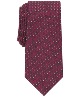 Gravata Alfani Masculina Slim Neat Vermelha Tamanho Regular