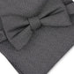 Alfani Masculino Textura Sólida Lenço de Bolso e Gravata Borboleta Cinza Tamanho Regular
