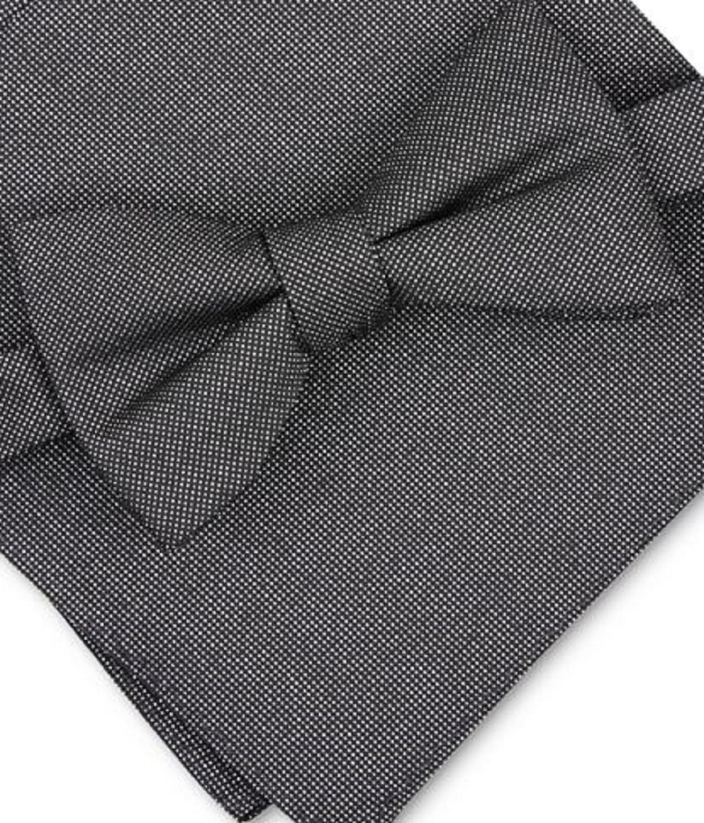 Alfani Masculino Textura Sólida Lenço de Bolso e Gravata Borboleta Cinza Tamanho Regular