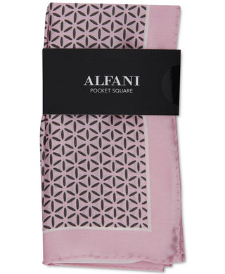 Lenço de bolso geométrico masculino Alfani rosa tamanho regular