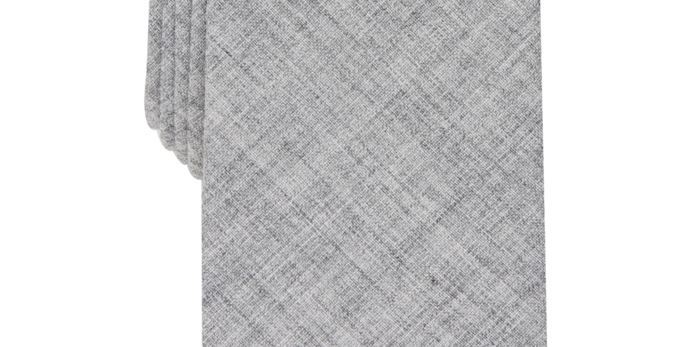 Gravata Bar III Masculina Grenier Solid Cinza Tamanho Regular