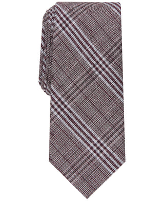 Gravata xadrez slim masculina Alfani marrom tamanho regular