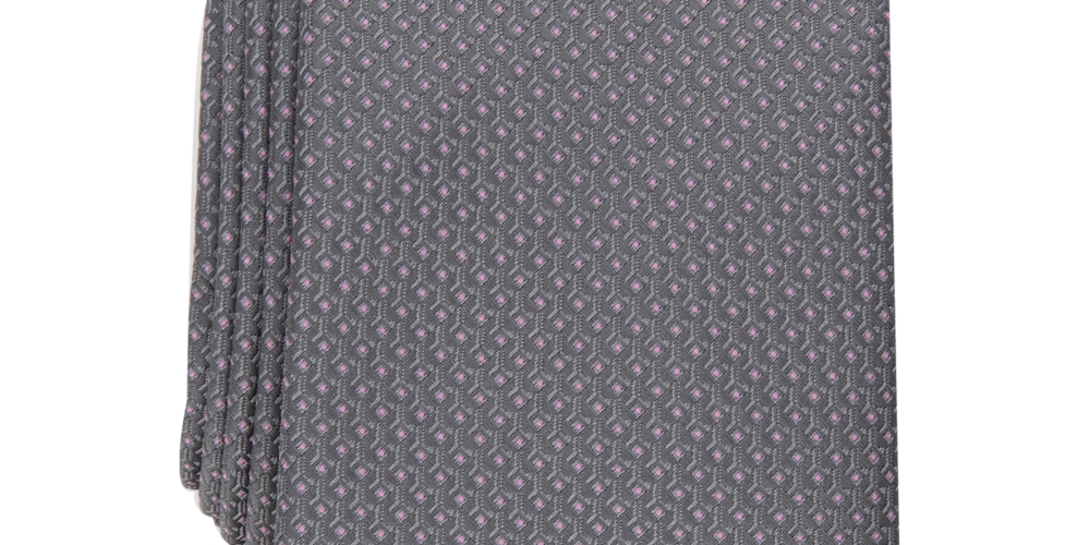 Gravata Perry Ellis Archer Mini Geo Masculina Cinza Tamanho Único