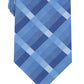 Gravata xadrez Brandon masculina Perry Ellis azul tamanho regular