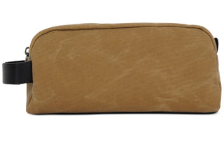 Kit de barbear compacto de algodão encerado sob medida para homens, marrom, tamanho regular