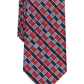 Gravata geométrica Ledon masculina Perry Ellis vermelha tamanho regular
